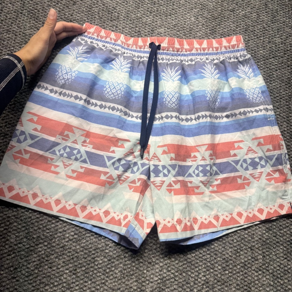 Chubbies Swim Trunks Men's M Multicolor Aztec & Pineapple Surfing 5.5" Inseam